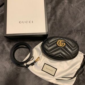 Gucci GG Marmont Matelassé belt bag. **BAG ONLY**